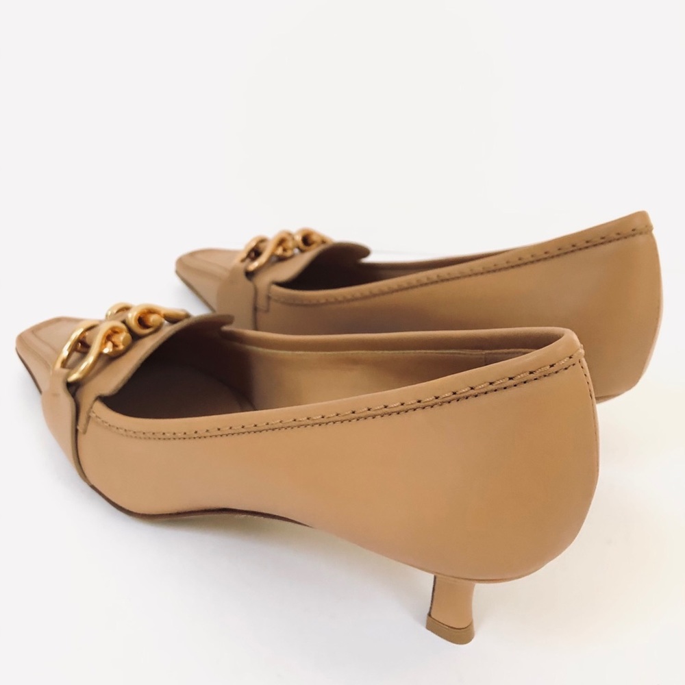Bottega Veneta Square Toe Kitten-Heel Loafers pump - Picture 7 of 16